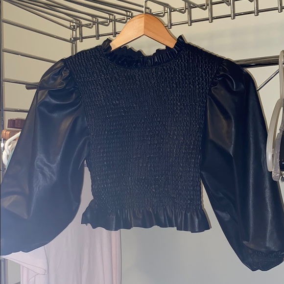 Zara Tops - Zara leather top
